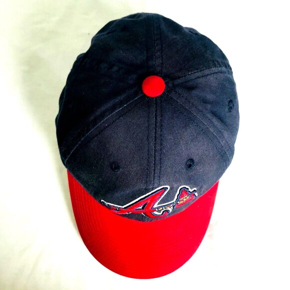 Atlanta Braves Cap Large Tomahawk Logo Outdoor Team MLB Blue Red S M Strap - Picture 10 of 12